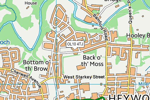 OL10 4TJ map - OS VectorMap District (Ordnance Survey) OL10 4TJ map - OS VectorMap District (Ordnance Survey)