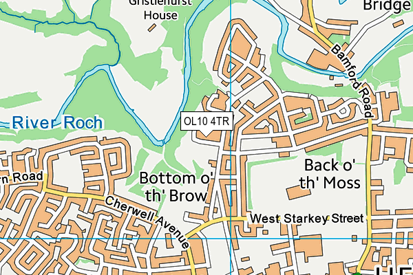 OL10 4TR map - OS VectorMap District (Ordnance Survey) OL10 4TR map - OS VectorMap District (Ordnance Survey)