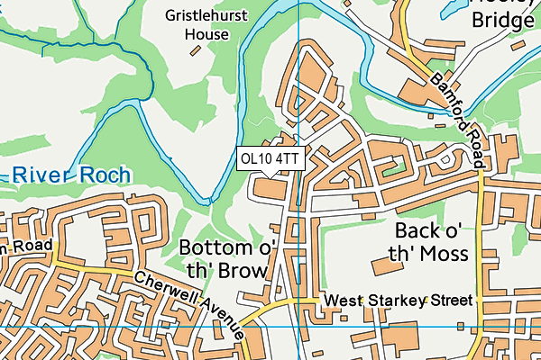 OL10 4TT map - OS VectorMap District (Ordnance Survey) OL10 4TT map - OS VectorMap District (Ordnance Survey)