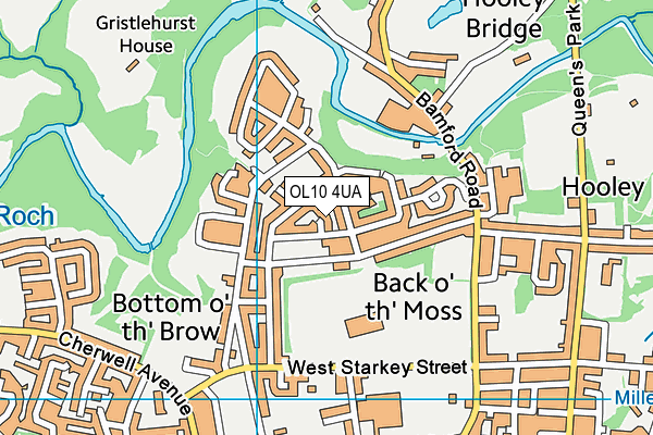 OL10 4UA map - OS VectorMap District (Ordnance Survey) OL10 4UA map - OS VectorMap District (Ordnance Survey)