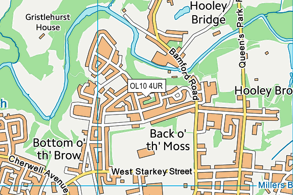 OL10 4UR map - OS VectorMap District (Ordnance Survey) OL10 4UR map - OS VectorMap District (Ordnance Survey)