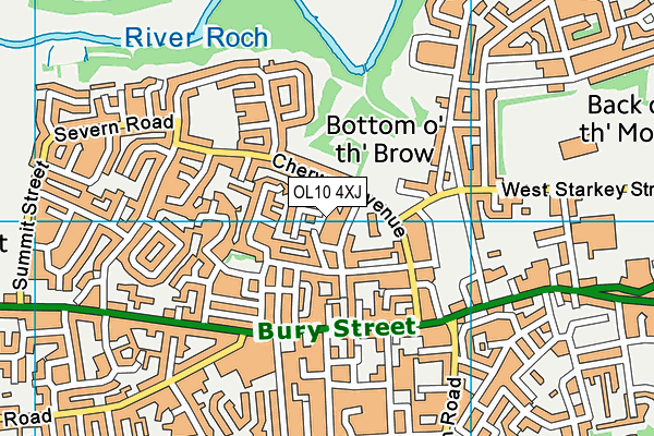 OL10 4XJ map - OS VectorMap District (Ordnance Survey) OL10 4XJ map - OS VectorMap District (Ordnance Survey)