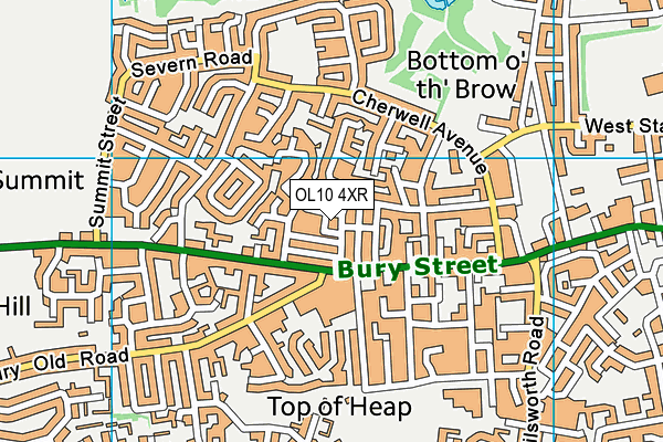 OL10 4XR map - OS VectorMap District (Ordnance Survey) OL10 4XR map - OS VectorMap District (Ordnance Survey)
