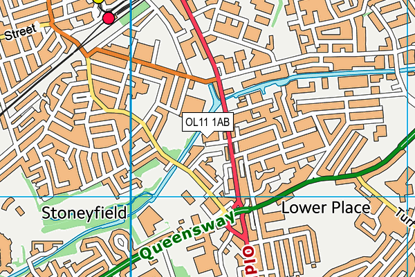 OL11 1AB map - OS VectorMap District (Ordnance Survey) OL11 1AB map - OS VectorMap District (Ordnance Survey)