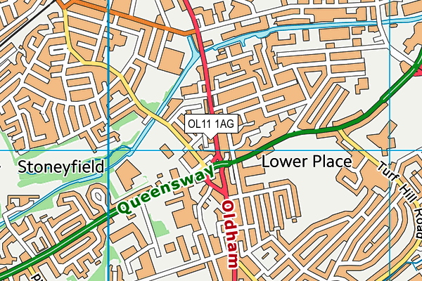OL11 1AG map - OS VectorMap District (Ordnance Survey) OL11 1AG map - OS VectorMap District (Ordnance Survey)