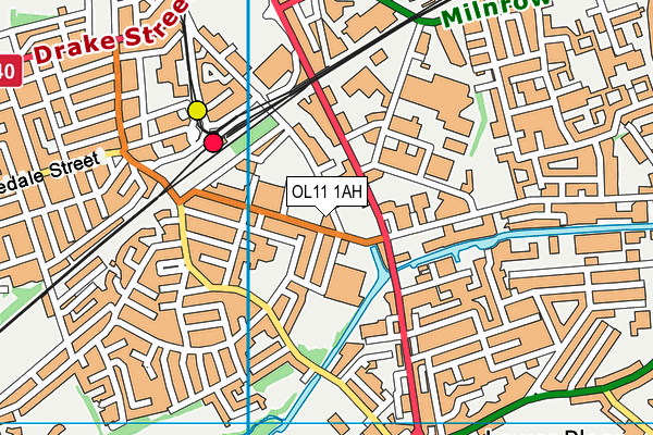 OL11 1AH map - OS VectorMap District (Ordnance Survey) OL11 1AH map - OS VectorMap District (Ordnance Survey)