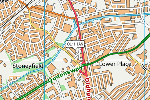 OL11 1AN map - OS VectorMap District (Ordnance Survey) OL11 1AN map - OS VectorMap District (Ordnance Survey)