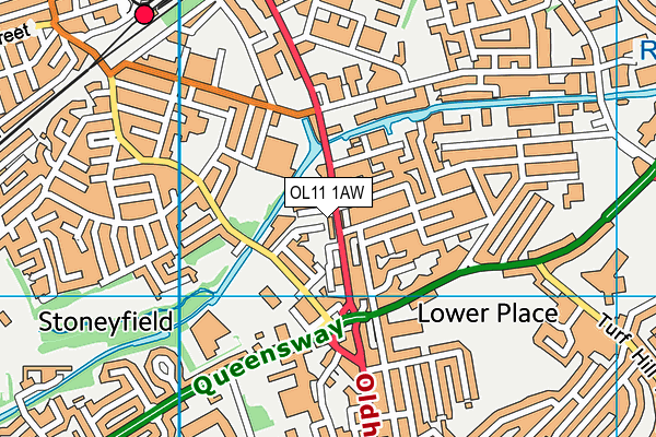 OL11 1AW map - OS VectorMap District (Ordnance Survey) OL11 1AW map - OS VectorMap District (Ordnance Survey)