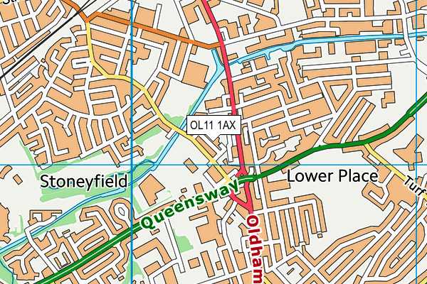 OL11 1AX map - OS VectorMap District (Ordnance Survey) OL11 1AX map - OS VectorMap District (Ordnance Survey)