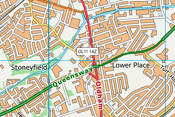 OL11 1AZ map - OS VectorMap District (Ordnance Survey) OL11 1AZ map - OS VectorMap District (Ordnance Survey)
