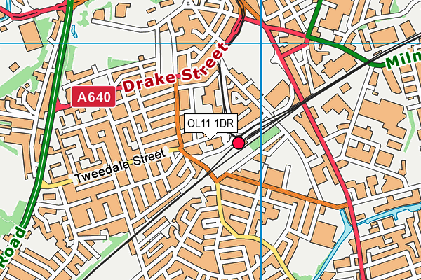OL11 1DR map - OS VectorMap District (Ordnance Survey) OL11 1DR map - OS VectorMap District (Ordnance Survey)