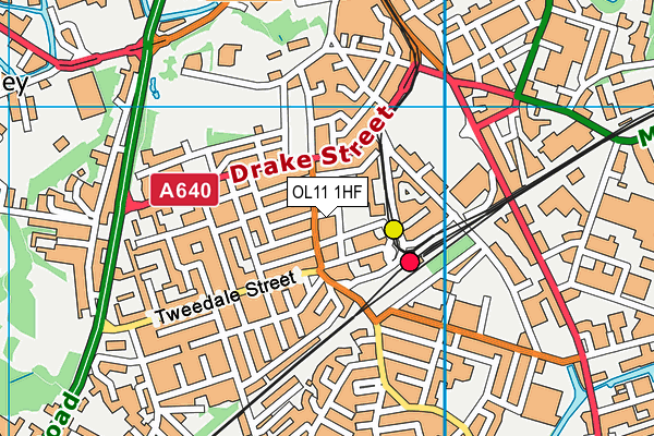 OL11 1HF map - OS VectorMap District (Ordnance Survey) OL11 1HF map - OS VectorMap District (Ordnance Survey)