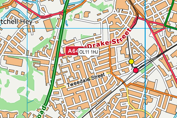 OL11 1HJ map - OS VectorMap District (Ordnance Survey)