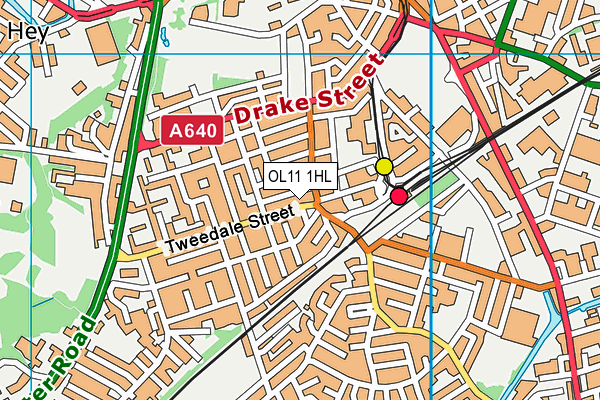 OL11 1HL map - OS VectorMap District (Ordnance Survey)