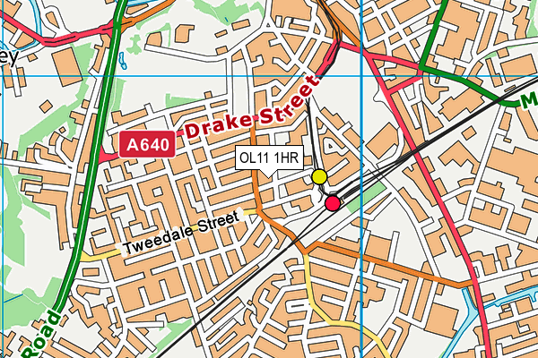 OL11 1HR map - OS VectorMap District (Ordnance Survey)