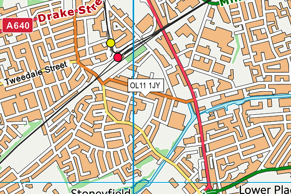 OL11 1JY map - OS VectorMap District (Ordnance Survey) OL11 1JY map - OS VectorMap District (Ordnance Survey)