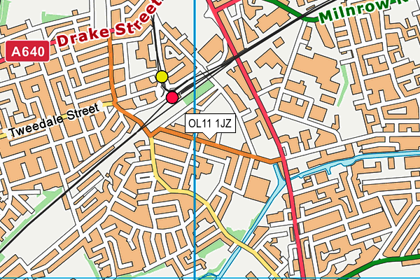 OL11 1JZ map - OS VectorMap District (Ordnance Survey) OL11 1JZ map - OS VectorMap District (Ordnance Survey)