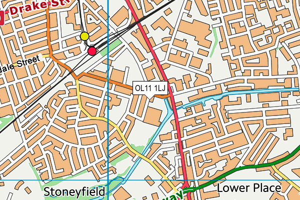 OL11 1LJ map - OS VectorMap District (Ordnance Survey) OL11 1LJ map - OS VectorMap District (Ordnance Survey)
