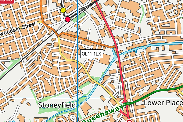 OL11 1LX map - OS VectorMap District (Ordnance Survey) OL11 1LX map - OS VectorMap District (Ordnance Survey)