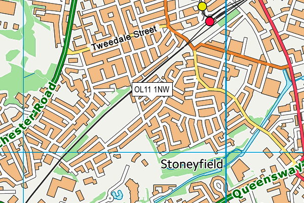 OL11 1NW map - OS VectorMap District (Ordnance Survey) OL11 1NW map - OS VectorMap District (Ordnance Survey)
