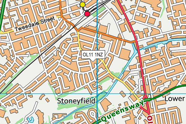 OL11 1NZ map - OS VectorMap District (Ordnance Survey) OL11 1NZ map - OS VectorMap District (Ordnance Survey)