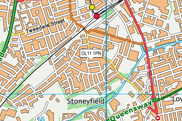 OL11 1PN map - OS VectorMap District (Ordnance Survey) OL11 1PN map - OS VectorMap District (Ordnance Survey)