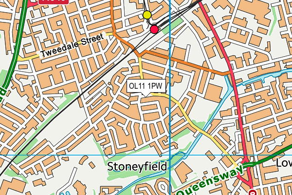 OL11 1PW map - OS VectorMap District (Ordnance Survey) OL11 1PW map - OS VectorMap District (Ordnance Survey)