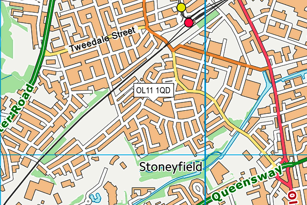 OL11 1QD map - OS VectorMap District (Ordnance Survey) OL11 1QD map - OS VectorMap District (Ordnance Survey)