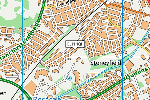OL11 1QH map - OS VectorMap District (Ordnance Survey) OL11 1QH map - OS VectorMap District (Ordnance Survey)