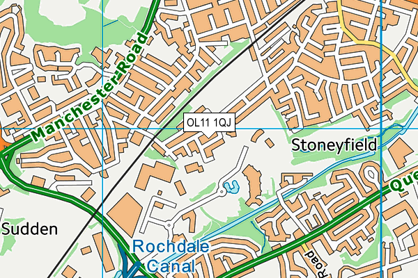 OL11 1QJ map - OS VectorMap District (Ordnance Survey) OL11 1QJ map - OS VectorMap District (Ordnance Survey)
