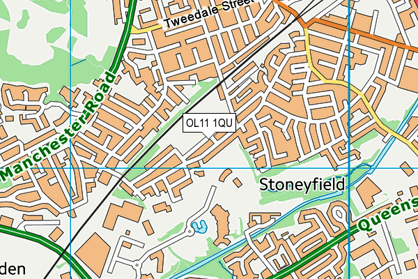 OL11 1QU map - OS VectorMap District (Ordnance Survey) OL11 1QU map - OS VectorMap District (Ordnance Survey)