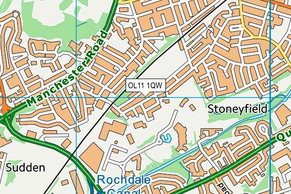 OL11 1QW map - OS VectorMap District (Ordnance Survey) OL11 1QW map - OS VectorMap District (Ordnance Survey)