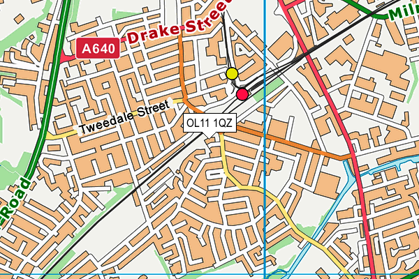 OL11 1QZ map - OS VectorMap District (Ordnance Survey) OL11 1QZ map - OS VectorMap District (Ordnance Survey)