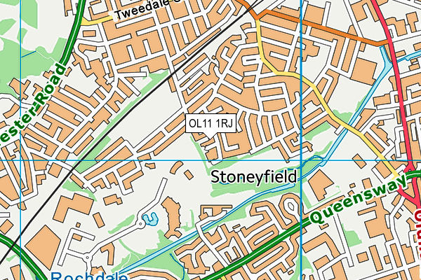 OL11 1RJ map - OS VectorMap District (Ordnance Survey) OL11 1RJ map - OS VectorMap District (Ordnance Survey)