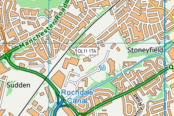 OL11 1TA map - OS VectorMap District (Ordnance Survey) OL11 1TA map - OS VectorMap District (Ordnance Survey)