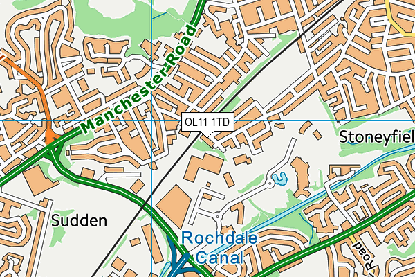 OL11 1TD map - OS VectorMap District (Ordnance Survey) OL11 1TD map - OS VectorMap District (Ordnance Survey)