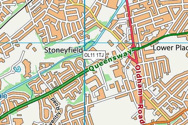 OL11 1TJ map - OS VectorMap District (Ordnance Survey) OL11 1TJ map - OS VectorMap District (Ordnance Survey)