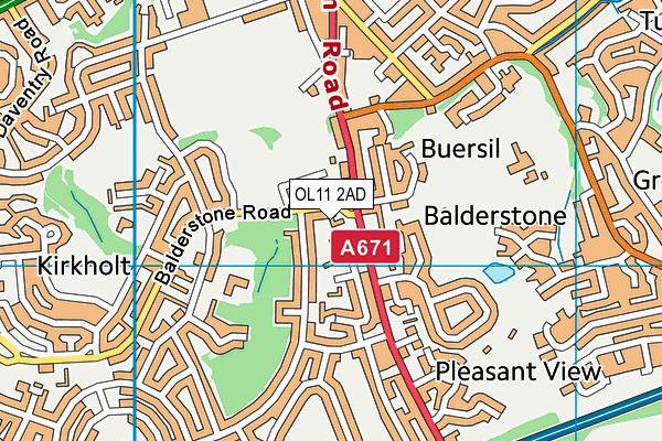 OL11 2AD map - OS VectorMap District (Ordnance Survey) OL11 2AD map - OS VectorMap District (Ordnance Survey)