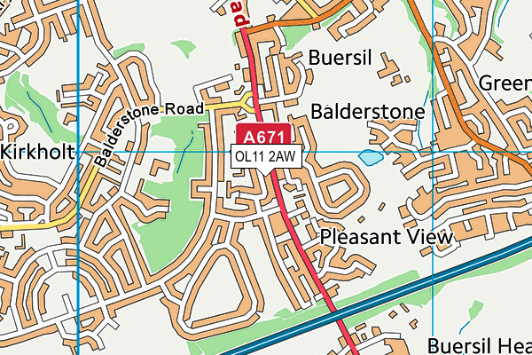 OL11 2AW map - OS VectorMap District (Ordnance Survey) OL11 2AW map - OS VectorMap District (Ordnance Survey)