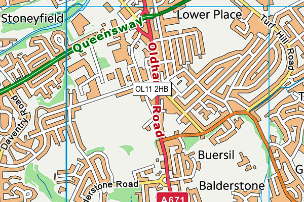 OL11 2HB map - OS VectorMap District (Ordnance Survey) OL11 2HB map - OS VectorMap District (Ordnance Survey)