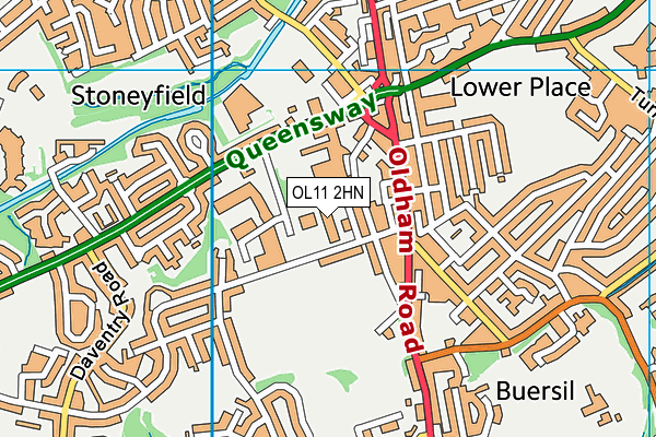 OL11 2HN map - OS VectorMap District (Ordnance Survey) OL11 2HN map - OS VectorMap District (Ordnance Survey)