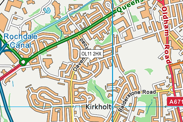 OL11 2HX map - OS VectorMap District (Ordnance Survey) OL11 2HX map - OS VectorMap District (Ordnance Survey)