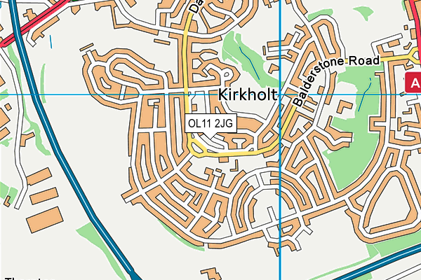 OL11 2JG map - OS VectorMap District (Ordnance Survey) OL11 2JG map - OS VectorMap District (Ordnance Survey)