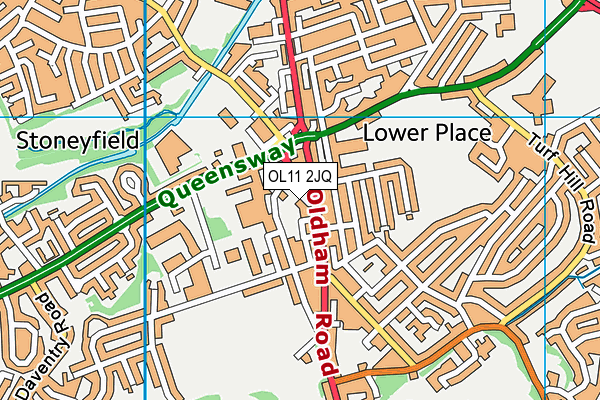 OL11 2JQ map - OS VectorMap District (Ordnance Survey) OL11 2JQ map - OS VectorMap District (Ordnance Survey)