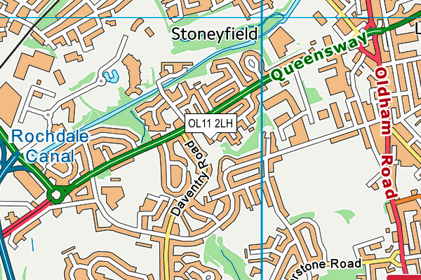 OL11 2LH map - OS VectorMap District (Ordnance Survey) OL11 2LH map - OS VectorMap District (Ordnance Survey)