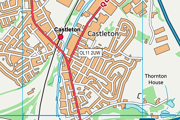 OL11 2UW map - OS VectorMap District (Ordnance Survey) OL11 2UW map - OS VectorMap District (Ordnance Survey)