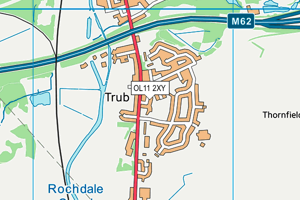 OL11 2XY map - OS VectorMap District (Ordnance Survey) OL11 2XY map - OS VectorMap District (Ordnance Survey)