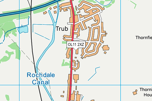 OL11 2XZ map - OS VectorMap District (Ordnance Survey)