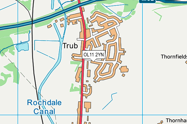 OL11 2YN map - OS VectorMap District (Ordnance Survey) OL11 2YN map - OS VectorMap District (Ordnance Survey)