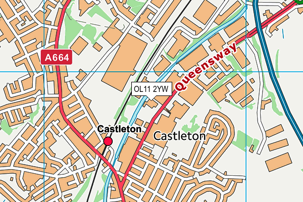 OL11 2YW map - OS VectorMap District (Ordnance Survey) OL11 2YW map - OS VectorMap District (Ordnance Survey)